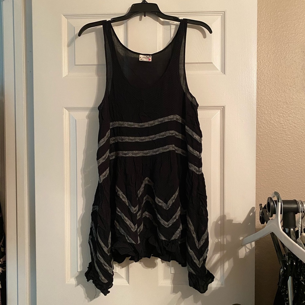 Free People Voile & Lace Trapeze Slip